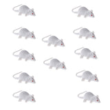 Maxbell 12-piece Plastic Animal White Mouse Model Educational Toy Party Bag Fillers