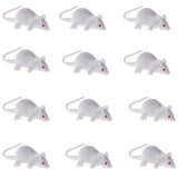 Maxbell 12-piece Plastic Animal White Mouse Model Educational Toy Party Bag Fillers