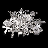 Maxbell Wholesale Bulk Lots Tibetan Silver Plated Mixed Pendants Charms for Jewelry Making and Crafting fit Necklace Bracelet Keyrings