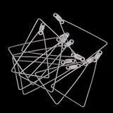Maxbell 10 Pieces Silver Womens Detachable Triangle Hoop Dangle Pendant Blanks Findings for DIY Wedding Party Earrings Ear Studs