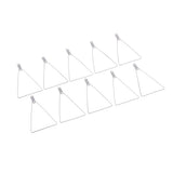 Maxbell 10 Pieces Silver Womens Detachable Triangle Hoop Dangle Pendant Blanks Findings for DIY Wedding Party Earrings Ear Studs