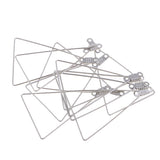 Maxbell 10 Pieces Silver Womens Detachable Triangle Hoop Dangle Pendant Blanks Findings for DIY Wedding Party Earrings Ear Studs
