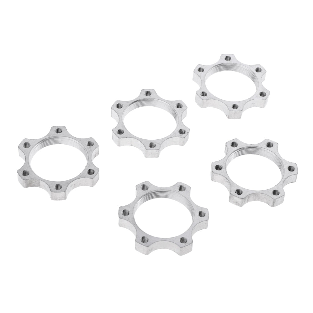 Maxbell 5Pcs Bike Freewheel Threaded Hubs Disk Disc Brake Rotor 6Bolt Flange Adapter
