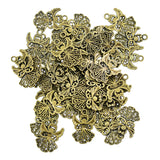Maxbell 50 Piece Alloy Hollow Angel Shape Pendants Charms for Jewelry Making Accessories