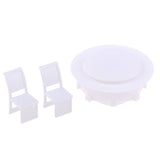 Maxbell Miniature Dollhouse Kitchen Scenery Model 1:100 HO Scale Dining Table Chairs