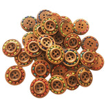 Maxbell 30 Pieces 4 Hole Round Wood Buttons DIY Sewing Scrapbooking Clothes Decoration 25mm