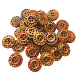 Maxbell 30 Pieces 4 Hole Round Wood Buttons DIY Sewing Scrapbooking Clothes Decoration 25mm