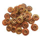 Maxbell 30 Pieces 4 Hole Round Wood Buttons DIY Sewing Scrapbooking Clothes Decoration 25mm
