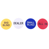 Maxbell Dealer Button, Little & Big Blind All-in Poker Chips 2 Side w/ Clear Letters