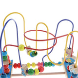 Maxbell Wooden Around Beads Maze Roller Coaster Educational Toys for Toddler Kids Baby, Colors Shapes Puzzle Learning Games Gifts - Space