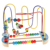 Maxbell Wooden Around Beads Maze Roller Coaster Educational Toys for Toddler Kids Baby, Colors Shapes Puzzle Learning Games Gifts - Space