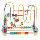 Maxbell Wooden Around Beads Maze Roller Coaster Educational Toys for Toddler Kids Baby, Colors Shapes Puzzle Learning Games Gifts - Space