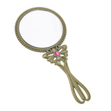 Maxbell Vintage Style Antique Butterfly Style Design Mirror Bronze Handheld Makeup Mirrors Cosmetics