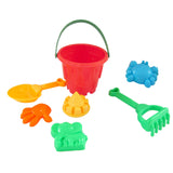 Maxbell 7pcs  Sand Water Beach Toy Molds & Tools Castle Mold Model Bucket Shovel Rake for Baby, Kids and Toddler Gift