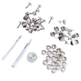 Maxbell 63Pcs Boat Canvas Fabric Snap Cover Stainless Steel 15mm Screw Button Socket Fastener Kit