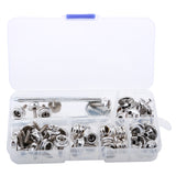 Maxbell 63Pcs Boat Canvas Fabric Snap Cover Stainless Steel 15mm Screw Button Socket Fastener Kit