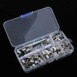 Maxbell 63Pcs Boat Canvas Fabric Snap Cover Stainless Steel 15mm Screw Button Socket Fastener Kit