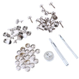 Maxbell 63Pcs Boat Canvas Fabric Snap Cover Stainless Steel 15mm Screw Button Socket Fastener Kit