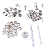 Maxbell 63Pcs Boat Canvas Fabric Snap Cover Stainless Steel 15mm Screw Button Socket Fastener Kit