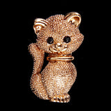 Maxbell Women Costume Jewelry Gold Cat Animal Brooch Pin Suit Hats Clips Corsages