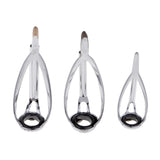 Maxbell 5pcs Fishing Rod Pole Guides Tips Top Eye Rings Repair Kits 5 Mixed Sizes