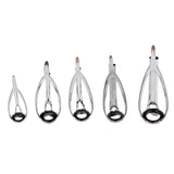 Maxbell 5pcs Fishing Rod Pole Guides Tips Top Eye Rings Repair Kits 5 Mixed Sizes
