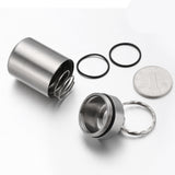 Maxbell 304 Stainless Steel Coin Capsule Pill Container Storage Box Holder Case