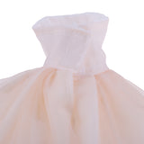 Maxbell Fashion Clothes Tube Top Dress Wedding Gown For 1/6 Doll Accs Light Yellow