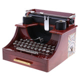 Maxbell Retro Creative Typewriter Wind Up Music Box Clockwork Toy Desktop Supplies Kids Toy Gift
