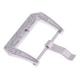 Maxbell Screw-in Flower Engraving Tang Buckle for Watch Bands 22mm Clasp Buckle