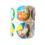 Maxbell 1.5 Inch Multicolored Farm Animal Stickers Roll, 2Pcs Kids' Reward Stickers Rolls (100 Stickers Per Roll)