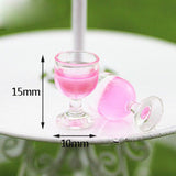 Maxbell 10 Pieces Miniature Wine Glasses Champagne Cup for 1/12 Dolls House Accessories Kitchen Garden Decor