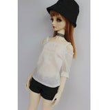 Maxbell Fashion Cuffed Shorts Pants for 1/3 BJD Dollfie LUTS DOD MSD Dolls Clothing Accessories Black