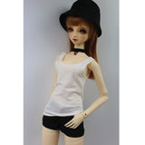Maxbell Fashion Cuffed Shorts Pants for 1/3 BJD Dollfie LUTS DOD MSD Dolls Clothing Accessories Black