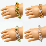 Maxbell Beautiful Doll Artificial Beads Glass Bracelet For 18inch American Girl Doll