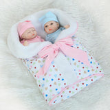 Maxbell Reborn Supplies Plush Sleeping Bag Baby Hold Blanket for 9"-16" Newborn Dolls Clothing Accessory