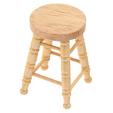 Maxbell Wooden Tall Bar Stool Dolls House Miniature Pub Furniture Decoration Accessory 1/12th