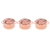 Maxbell 3PCS 1/12 Dollhouse Miniature Kitchen Furniture Cookware Metal Soup Pot W. Cover