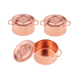 Maxbell 3PCS 1/12 Dollhouse Miniature Kitchen Furniture Cookware Metal Soup Pot W. Cover