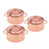 Maxbell 3PCS 1/12 Dollhouse Miniature Kitchen Furniture Cookware Metal Soup Pot W. Cover