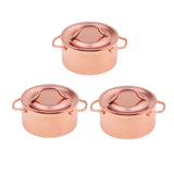 Maxbell 3PCS 1/12 Dollhouse Miniature Kitchen Furniture Cookware Metal Soup Pot W. Cover