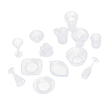 Maxbell 13 Pieces 1/12 Dollhouse Miniature Clear Ice Cream Cup Set Living Rooms Kitchen Accessories