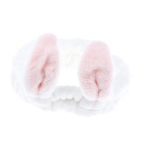 Maxbell Lovely Bunny Ears Soft Stretch Makeup Hair Band Elastic Shower Spa Headbands Face Mask Towel Hair Wrap