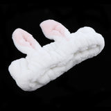 Maxbell Lovely Bunny Ears Soft Stretch Makeup Hair Band Elastic Shower Spa Headbands Face Mask Towel Hair Wrap