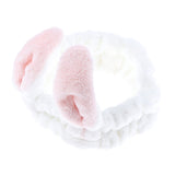 Maxbell Lovely Bunny Ears Soft Stretch Makeup Hair Band Elastic Shower Spa Headbands Face Mask Towel Hair Wrap