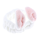 Maxbell Lovely Bunny Ears Soft Stretch Makeup Hair Band Elastic Shower Spa Headbands Face Mask Towel Hair Wrap