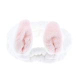 Maxbell Lovely Bunny Ears Soft Stretch Makeup Hair Band Elastic Shower Spa Headbands Face Mask Towel Hair Wrap