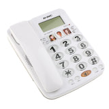 Maxbell Big Button Corded Phone Landline Home Telephone Caller ID Function White