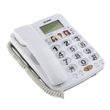 Maxbell Big Button Corded Phone Landline Home Telephone Caller ID Function White