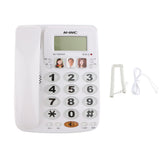 Maxbell Big Button Corded Phone Landline Home Telephone Caller ID Function White